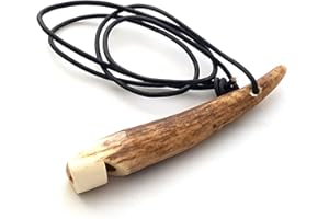 STARLINGUKPK Fischietto per addestramento di cani con corno di cervo per addestramento a caccia e tiro. Lunghezza: 10 cm.