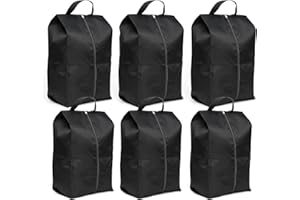 KAHOUI 6 Pièces Sac Chaussures Voyage, Sac de Voyage Imperméable, Housses Chaussures avec Fermeture à Glissière, Sac à Chaussures avec Poignée pour Rangement, 3 Grandes et 3 très Grandes Tailles
