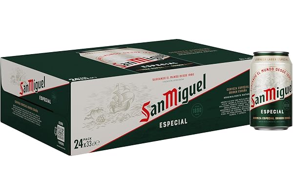 San Miguel Especial, Cerveza Lager Premium, Pack 24 Latas x 33cl