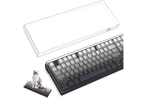 MAMBASNAKE Premium-Acryl-Tastaturabdeckung mit 87 Tasten, Staubschutz, wasserdicht, stoßfest, transparente Tastaturabdeckung für TKL PC mechanische Gaming-Tastatur, 32,9 x 12,7 x 2