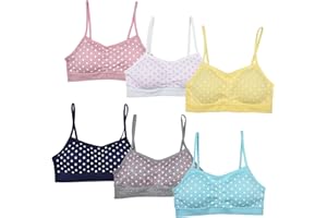 Power Flower Sujetadores Deportivos sin Costuras para Niñas con Almohadillas Removibles Sujetadores Multicolor para Niñas Top de Tiras para 8-14 Años
