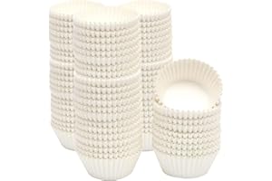 ‎GCARDIST Gcardist 500 sztuk białych foremek do muffinek, wkładki do babeczek, bezzapachowe, jakość spożywcza (standardowy rozmiar)