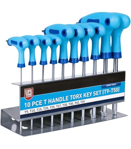 CoCud Lot De 8 Clés Torx Inviolables Torx T40 En Acier CR-V En Forme De L ( Applications : Réparation De Base Et Entretien Mécanique