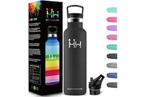 HoneyHolly Gourde Isotherme, 500ML sans BPA, Gourde Isotherme Enfant, Double Paroi, Bouteille Isotherme, 18/8 Acier Inoxydable, Gourde Enfant, Bouteille d'eau pour Enfant, Sport, Gym, Yoga