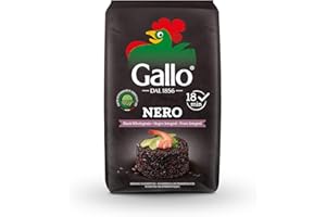Riso Gallo Nero, Vegan Black Wholegrain Rice, Premium Gourmet Quality with Rich & Nutritious Whole Grain, 500 g (Pack of 1)
