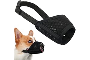 TANDD Dog Muzzle Soft Mesh Muzzle - Adjustable Breathable Dog Muzzle, Dog Mask, Mouth Cover for Anti-Biting Anti-Barking, Allows Panting Drinking (Black, Size M)