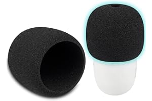 SOULWIT 2 Pieces Microphones Pop Filter pour Razer Seiren V3 Mini USB, Protecteur Microphone Mousse Couvre Pare-Brise