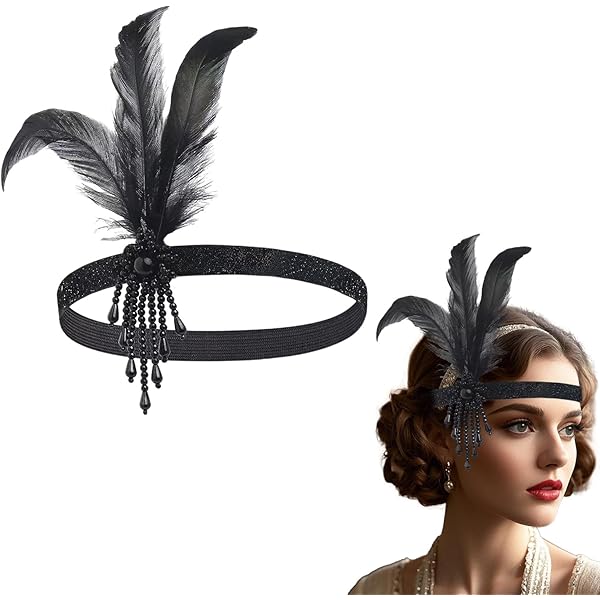 BABEYOND Gatsby Lange Knoop Parel Ketting 1920s Flapper Imitatie Parels Ketting (124 cm x 2 150 cm x1/Zwart