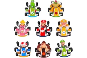 SYNERVO Aufziehauto Kleine Rückziehautos, 8 Stück Mini Spielzeugautos Trägheitsauto, Kart Auto Spielzeug Set für Kinder, Spielzeugauto Rennwagen, Reibung Zurückziehen Auto für ab 3 Jahren Jungen Mädchen