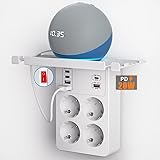 PD20W Presa Multipla Salvaspazio con Interruttore,Ciabatta Elettrica USB,Multipresa Parete con Ricarica Rapida PD3.0 e QC18W,