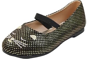 Skyrocket Girls Kids Glitter Kitty Wedding Party Ballet Ballerina Shoes