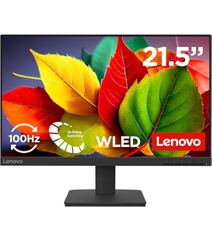 Lenovo L24i-40 PC Monitor, 23.8” IPS Panel, FHD Resolution, 100Hz