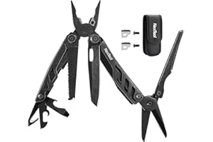 NexTool Flagship Pro Multitool, Coltello Multiuso 16 in 1 Acciaio inox Pieghevole Pinza Multiuso, Coltellino Multifunzione con Apribottiglie/lattine/forbici/coltello, per Esterno Campeggio-Nero