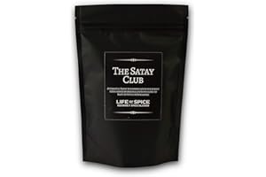 Life of Spice The Satay Club | All Purpose Sizzling Satay Seasoning for Meat, Fish and Veg | Large Pack (175g) with Recipe Card | Garlic, Coriander, Turmeric and Lemongrass | Street Food Spice Rub