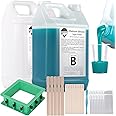 BBDINO Silicone Mold Making Kit - Super Elastic Silicone for Mold Making 2 Gallons - Platinum Mold Making Silicone - 1A:1B Mixing- Ideal for Resin Molds, Silicone Molds, Soap Molds Jade Green
