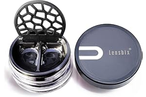 ‎LENSBIX Lensbix Purist Contact Lens Case The Perfect Gift for Lens Wearers Innovative Design for Modern People (Black Purist)
