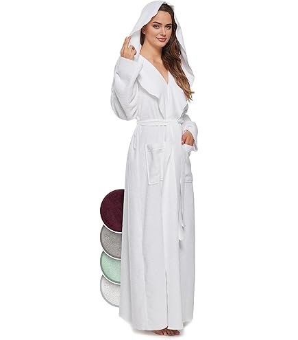 Zeer luxe badjas met capuchon, extra lang model