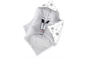 Amilian Copertina per ovetto, 90 x 90 cm, per il comfort e la sicurezza del vostro bambino, per passeggino o seggiolino auto, colore: grigio