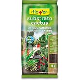 Flower - Substrate for Cactus and Succulent 5 L | Drainage and Aeration | with Aggregates and Volcanic Stone | with Fertilize