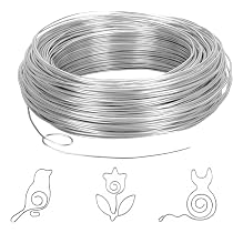 Talvani Filo Di Alluminio Per Bricolage – 30m O 120m, Spessore 1mm O 2mm, Colore Argento, Per Creazioni Fai Da Te - 2
