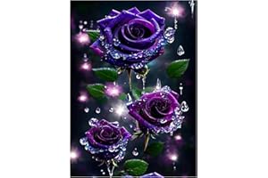 MytaYt Diamond Painting Rose Diamant Painting Bilder 5D Diamond Painting Gefrorene Rose Diamant Painting für Wohnzimmer Schlafzimmer Wand Dekoration (30 x 40 cm)