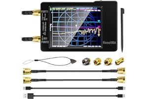 AURSINC NanoVNA-H Analizzatore di Rete Vettoriale, Ultima Versione V3.6, 10KHz-1.5GHz MF HF VHF UHF, Analizzatore di antenne per radioamatori, Supporto SD Card, per i parametri S, SWR, Smith