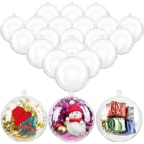 10/12 pz natale palla trasparente plastica pallina riempibile 8-10cm albero di natale ornamenti appesi decorazione scatola regalo festa di nozze  15