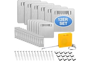 PLSMUPN Gancio in Alluminio Dibond - Gancio per Quadri Autoadesivo Senza Foratura per Quadri Pesanti Fino a 4KG, Fissaggi per cornici