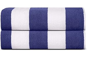 SweetNeedle Asciugamani da spiaggia - Asciugamani da spiaggia Blu reale di qualità Premium - Confezione da 2 (76x152 cm) - 100% cotone Ringspun, pesante (450 GSM) e altamente assorbente