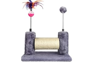 ROYPET Cat Scratching Post for Indoor Cat, Sisal Rope Scratch Posts for Kitten and Adult Cat, Cat Scratching Post, grey