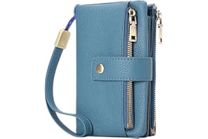 SENDEFN Cartera para Mujer, Carteras de Piel con Bloqueo RFID para Mujer, Monedero con Ranuras para Tarjetas, Compartimento para Monedas y Correa para el Hombro Desmontable