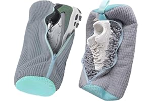 Ayizhiniu 2pcs Bolsa Lavadora Zapatillas, Reutilizable Bolsa de Lavado de Zapatos de Malla, Bolsa para Lavar Zapatos, Adecuado Calzado Deportivo, Calzado Tela, Bolsa Lavar en Lavadora (gris)