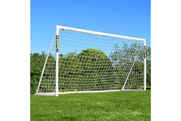 FORZA 3,7 m x 1,8 m But de Football en PVC | Cage pour Enfants avec Poteaux Résistants aux Intempéries | Sac de Transport, Mur de Tir et Ballon en Option