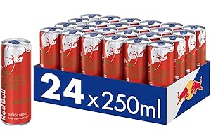 ‎RED BULL Red Bull Energy Drink Red Edition - 24er Palette Dosen - Getränke mit Wassermelone-Geschmack, EINWEG (24 x 250 ml)