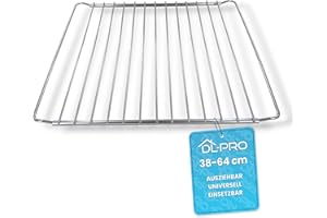 DL-pro Grillrost Backgitter 38-64 cm ausziehbar universell einsetzbar für Backofen Ofen Herd