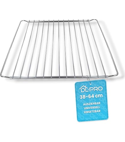 Spares2go Ausziehbare Chrom-Ablage Für CDA Öfen – Verstellbar Von 375 Bis 630 Mm, Tiefe 315 Mm (Pack Mit 3 Böden)