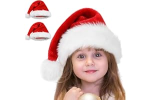BENPEN Weihnachtsmütze Nikolausmütze Damen Herren plüsche weihnachtsmann mütze Erwachsene Kinder Baby Rote Santa Mütze Bequemes Dicker Klassischer nikolaus mütze aus Samt für festliche Partys im neuen Jahr