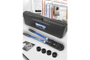 AMZCNC Pinza a pressa professionale, profilo TH, 16-20-26-32, per tubi compositi con raccordi del contorno TH, inserti a ganasce TH16, TH20, TH26, TH32 con