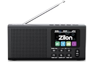 ZILON Dab Plus Radio Tragbares Digital Bluetooth 5.3 mit 2200 mAh Akku Wiederaufladbar Kompakt mit USB-C FM - Farbdisplay Ideal für Küche Arbeit und Camping Inklusive Weckerund und Uhr 40 Voreinstellungen