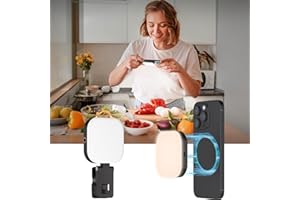 LUXSURE Handy Licht für iPhone, Klein Ringlicht mit Akku, Mini Ringlicht Handy, Tragbares Handylicht Selfie Licht Handy Magnetisch für Laptop/Zoom/Videoanruf/Videoaufnahme/TikTok/YouTube
