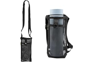 Luxiremi Sac pour bouteille d'eau portable, sac pour bouteille d'eau, porte-bouteille d'eau avec sangle réglable, accessoire d'extérieur pour randonnée, voyage, camping