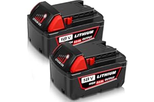 KENGDOR Goodexo 2X 18V 5.0Ah Batterie de Remplacement pour Milwaukee Batterie 18V M18 M18B 48-11-1840 48-11-1850 48-11-1828 48-11-1815 48-11-1820 48-11-1852 48-11-1822 pour Milwaukee 18V Batterie