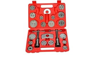 VLAND 22 pièces Kit universel d'outils de rembobinage de piston d'étrier de frein à disque pour voiture, ensemble d'outils de réparation avec compresseur pour étrier de frein et plaquette de frein