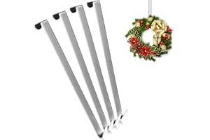 COM-FOUR® 4x dörrkrokar av rostfritt stål, 27 cm krokar för dörrkransar