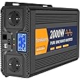 EDECOA Inversor 12v 220v 2000w Conversor Energia 12v 230v Con Ando 2x