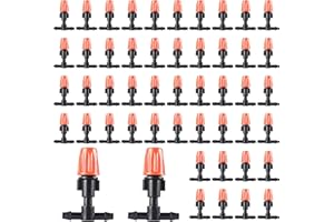 haierdidi Lot de 50 buses de pulvérisation Micro Drip - Kit d'irrigation goutte à goutte - Buse de pulvérisation pour parterres de fleurs, légumes, segments, pelouse, jardin domestique, irrigation