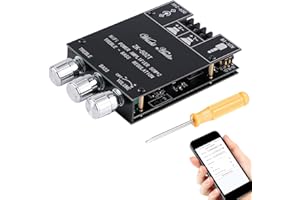 KOLRID Bluetooth Verstärker Modul Hifi Stereo - 2.0 Audio Amplifier Board TPA3116D2 Mini Digital Endstufe Verstärker Platine Bass und Treble Tuner 2X50W 12V-24V