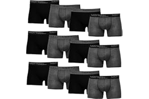 Merish Boxer pour Homme 12 Packs Shorts rétro Boxer en Classique Couleurs en Coton avec élasthanne Modell 213 + 218