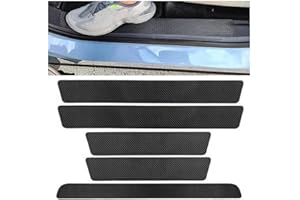 MNBHJGR 5 Pièces Protection Seuil de Porte de Voiture, pour Toyota Yaris 4 | GR | Cross | Hybride 2020-2023 2024 Autocollant en Fibre de Carbone Plinthes pour Auto