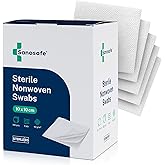 Sanosafe Sterile Non-Woven Gauze 10x10cm 100 Units | For Wound Care | Soft, Absorbent &amp; Lint Free
